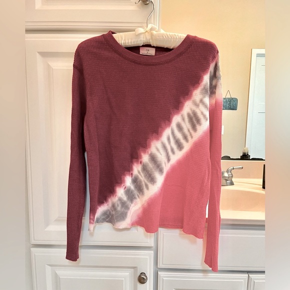 T.La Anthropologie Waffle Knit Tie Dye top - Picture 2 of 9